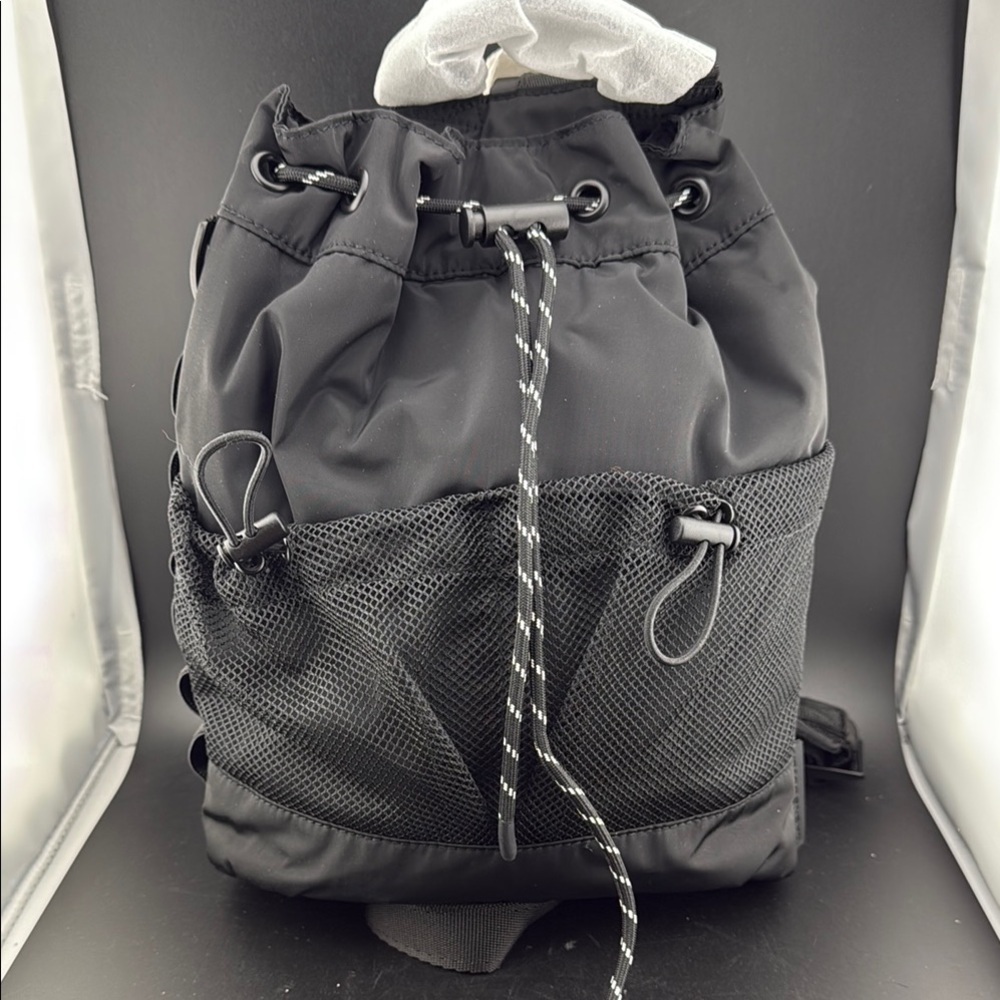 Dagne Dover Black Drawstring Men's Backpack